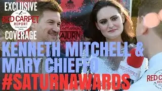 Kenneth Mitchell & Mary Chieffo #StarTrek interviewed at the 44th #SaturnAwards  Red Carpet