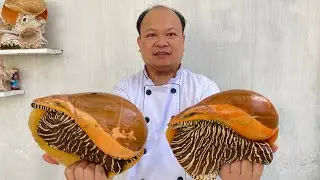 The best fried golden sea snails with butter and garlic // cooking alone
