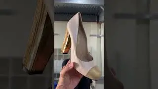 Chanel Beige/Gold Leather CC Cap Toe Block Heel Pumps Size 38.5Size: GUIDE$527(4%Off on$547)