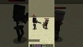 Guard Villager VS Wither Skeleton   Epic Fight Mod #minecraft #shortminecraft #shortvideo