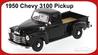 1950 Chevy 3100 Pickup Truck, Black - Showcasts 34952 - 1/24 Scale Diecast Car