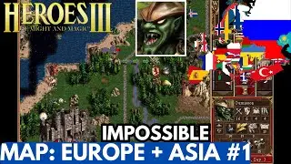 Heroes 3 - Europe + Asia #1 - IMPOSSIBLE - Is GURNISSON a good Hero?   Let&acute;s see!