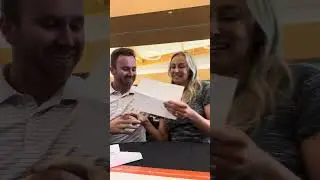 Woman is opening her Match Day results!