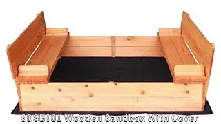 SDB001 wooden sandbox for kids playing
