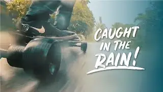 Riding Electric Skateboard in The Rain! Ownboard W2 + Direct Drive Electric Skateboard