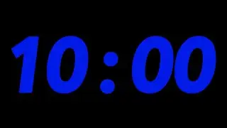 10 MINUTES COUNTDOWN TIMER 60 SECONDS BEEP BLUE