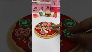 🍕 Making a Pizza in Toy Kitchen | Pizza Song #cocomelon #toykitchen #toddlerlearning #shorts