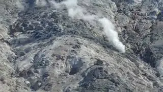 Roaring Mountain fumaroles in Yellowstone