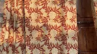 Boho Block Print Curtain &ndash; Flower Field Panel | Ichcha