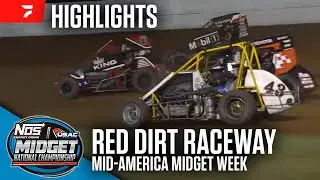 USAC Mid-America Midget Week at Red Dirt Raceway | Highlights 7/9/24