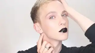 EDITORIAL MAKEUP Black Lips & Blush Eyes :: JonathanCurtisOnYT