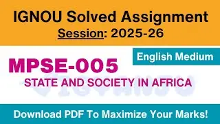 IGNOU MPSE 005 Solved Assignment 2025-26 English Medium