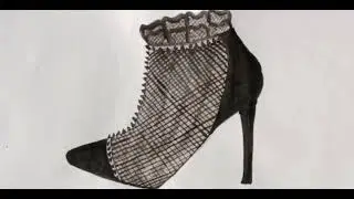 How to draw high heels || Shoes drawing || Footwear drawing / Easy Drawing
