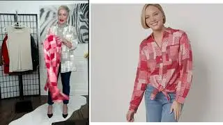 Joan Rivers Patchwork Plaid Cotton Tunic Shirt on QVC
