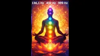 Meditative, powerful healing  music 136,1 Hz   432 Hz   999 Hz