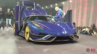 Supercars Revving at Car Show   LOUD SVJ, GT R R35 Catches FIRE, Regera, Top Secret Supra