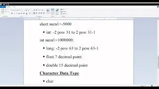 Java Data Types and Operations