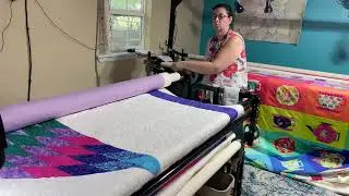 Free motion long arm quilting on my Gammill classic Statler Acsend￼.￼