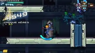 Gunvolt 2: Fase da Gibril com Rank S+ (Sem Dano, Sem Prevas&atilde;o, Sem Habilidades Especiais)