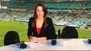 Roz Kelly behind the scenes at State of Origin