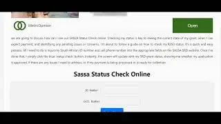 SASSA status check