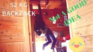 One arm dead hang challenge with weight- 52 kg weighted backpack workout-GOING WRONG!😱😱