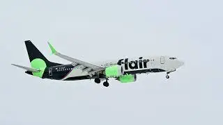 Flair Airlines Boeing 737 Max 8 Landing Runway 06R - Toronto Pearson Airport #aviation #boeing