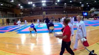 MS UWK 2015 - Slovenia - kumite rotation team masters - CZE (CAOKK) vs. ITA