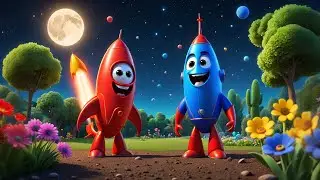 Two Toy Rockets Blast into Space | Rocket Song for Kids | Counting & Space Adventure Nursery Rhyme