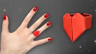 Origami Paper Heart Ring | How to Make Paper Ring | Easy Origami