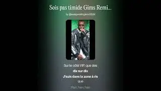 Sois pas timide Gims Remix 