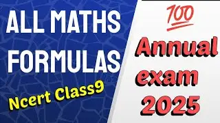 class 9 maths formula all chapters / ncert class9 / all chapters maths formulas / annual exam 2025