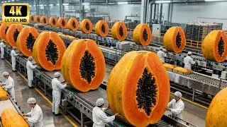 Inside a Modern Papaya Factory From Farm to Dessert The Whole Process AutoLeather Line Inside Indust