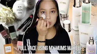 FULL FACE USING ONLY MY MUMS MAKEUP (she has expensive taste lol)