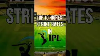 Top 10 Highest Strike Rate in IPL #cricket #ipl #shorts