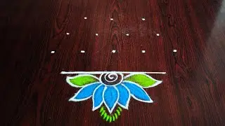 2 beautiful daily kolams (5×3) dot's....