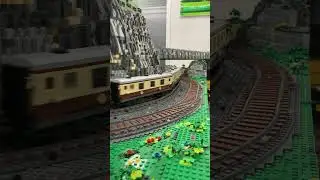XXL LEGO EMERALD TRAIN RIDE #lego emerald night #legotrain #trainride  #legoeisenbahn #legotrainride