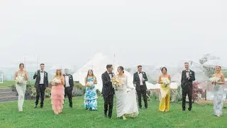 Carly & Dan | Floral Filled Coastal Wedding at Viewpoint in York, Maine with Rain