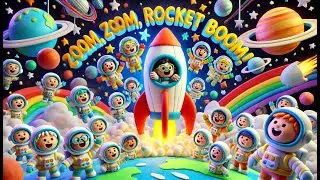 Zoom, Zoom, Rocket Boom!  Fun Space Adventure Song for Kids  Sing Along & Dance