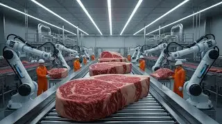 Modern Steak Production: Giant Raw to Packed Premium (Full Process)