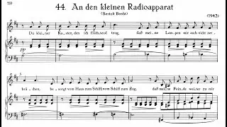 Hanns Eisler - An den kleinen Radioapparat