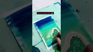 😨island drawing simple:tutorial #youtubeshorts #shorts #viral ##short
