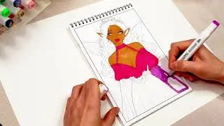 Mythical Elves Marker Coloring Book | Stress relief coloring