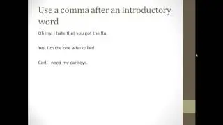 comma usage introductory elements