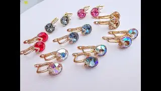 Bella v earrings with crystals from swarovski&reg;
