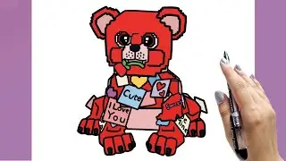 How to draw Love Love Bear from Steal a Brainrot (Roblox) - Step by Step