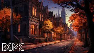 Autumn Evening Warm Jazz: Serene Piano Melodies in Cozy City Ambience - Relax, Study, Work