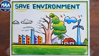 World Environment Day Drawing | Environment Day Poster Drawing | Save Environment drawing #saveearth