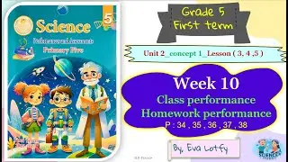 حل تقييمات الإسبوع العاشر ساينس خامسة ابتدائي  Science Grade 5 Class performance Home work   week 10