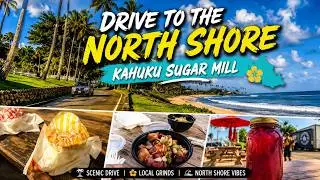 🚗 Drive to the North Shore of Oahu: Kahuku Sugar Mill 🥘🍨